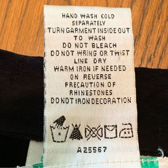 THE QUACKER FACTORY Jacket women’s medium black velvet full zip rhinestone front - Picture 8 of 11